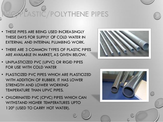 Water pipes: varieties and applications Water pipes: varieties and applications